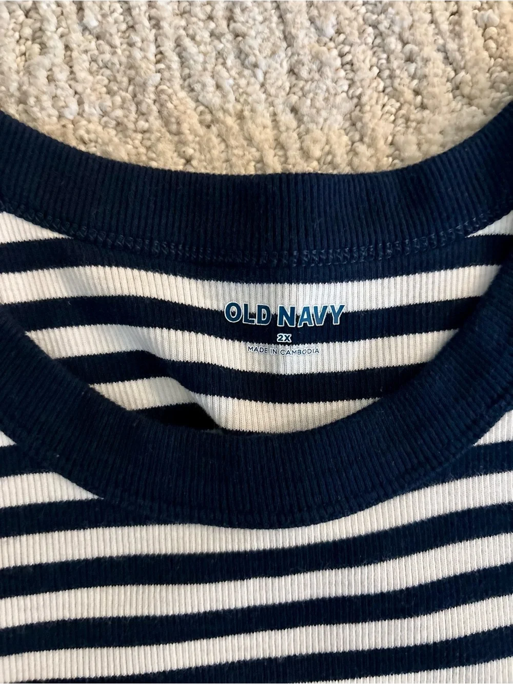 Striped Ribbed Tank - Picture 2 of 3